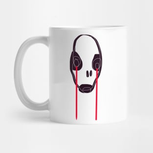 Red Tears - Hand Drawn Digital Print by ObKrux Mug